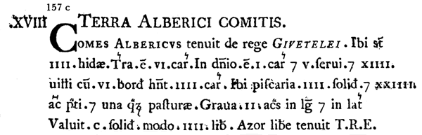 18th C Domesday Script