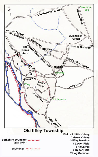 Map of the Old Iffley Township